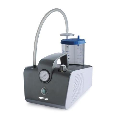 ASPIMED 1.8 - CON 1 VASO da 1 LITRO, Aspirazione max -0,85 bar) - ASPIRATORE CHIRURGICO DA TAVOLO - Flusso max aspirazione 15 l/min - PER ASPIRAZIONE DI LIQUIDI CORPOREI AD ESEMPIO MUCO, CATARRO O SANGUE 