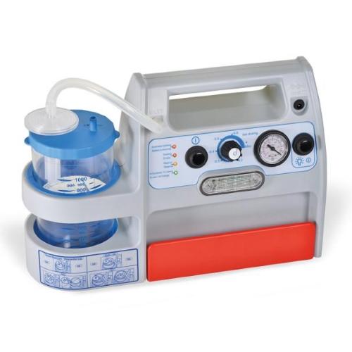 ASPIMED 1.9 - CON 1 VASO da 1 LITRO, Aspirazione max -0,85 bar) - A BATTERIA RICARICABILE E TENSIONE DI RETE - ASPIRATORE CHIRURGICO DA TAVOLO - Flusso max aspirazione 30 l/min - PER ASPIRAZIONE DI LIQUIDI CORPOREI AD ESEMPIO MUCO, CATARRO O SANGUE 