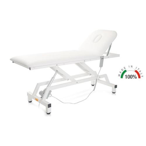 LETTINO ELETTRICO DA VISITA MEDICA E FISIOTERAPIA (BLU - LARGHEZZA 62 cm) CON FORO FACCIALE - IMBOTTITURA IN POLIURETANO DENSITA' 25 ED ALTA 5 cm - RIVESTIMENTO IN SIMILPELLE LAVABILE AUTOESTINGUENTE 1IM - Made in Italy - 