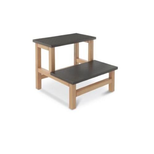 PREDELLINO IN LEGNO A 2 GRADINI - CON PIANO ANTISCIVOLO - VERNICIATO CON PRODOTTI ALL'ACQUA