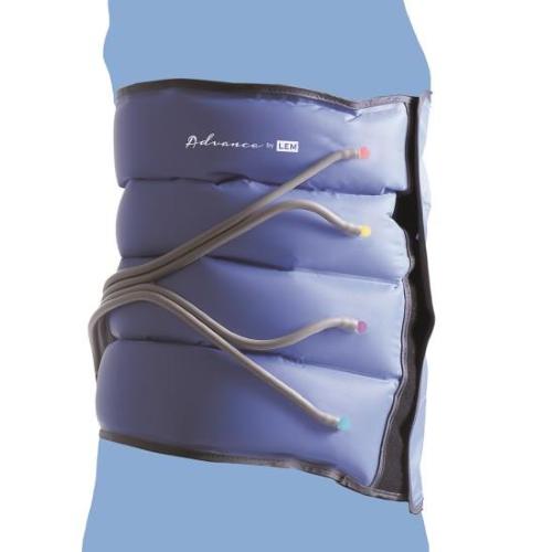 FASCIA ADDOMINALE L/XL 4 SEZIONI in TPU - Dimensioni: L:1450 mm x  P: 400 mm CIRCONF: 1150-1350 mm - Completo di tubi - Chiusura a strappo con velcro. Regolabile