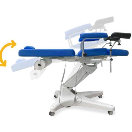 POLTRONA MULTIFUNZIONE PER PRELIEVI (BLU - LARGHEZZA 60 cm) Con ruote – 3 sezioni – 4 Motori - Trendelenburg fino a 15° - CON POGGIA TESTA - H seduta: 52 a 92 cm - IMBOTTITURA IN POLIURETANO ALTA 5 cm - RIVESTIMENTO IN SIMILPELLE LAVABILE AUTOESTINGUENTE