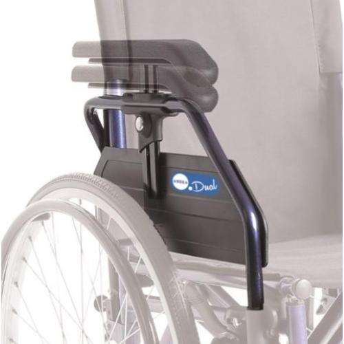 RICAMBIO - BRACCIOLI (PAIO) IN PU RIBALTABILE, ESTRAIBILE E REGOLABILE IN ALTEZZA - PER CARROZZINE ARDEA ONE - MODELLI CP2xx, CP520-xx