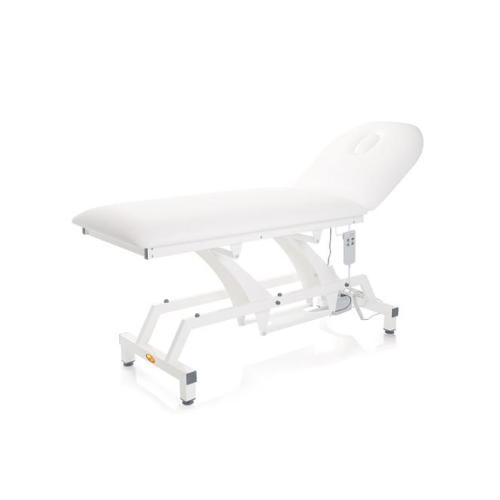 LETTINO ELETTRICO (Blu - larghezza 68 cm) (2 sezioni) (altezza e schienale regolabili elettricamente con pulsantiera) - FORO FACCIALE - RIVESTIMENTO IN SIMILPELLE LAVABILE AUTOESTINGUENTE 1IM -  PER VISITA MEDICA E FISIOTERAPIA - Made in Italy