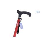 Bastone in alluminio monocromatico, manico Derby, colore Rosso - Brio, portata max 100 kg.