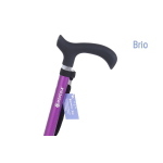 Bastone in alluminio monocromatico, manico Derby, colore Porpora - Brio, portata max 100 kg.