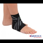 Cavigliera Easy Fit  Taglia: L (25-29 cm) leggera e traspirante con tessuto forato. Guaina a calzino + doppia fascia elastica a 360° incrociata a X con chiusura posteriore. Tensione regolabile. Misura: circonferenza avampiede