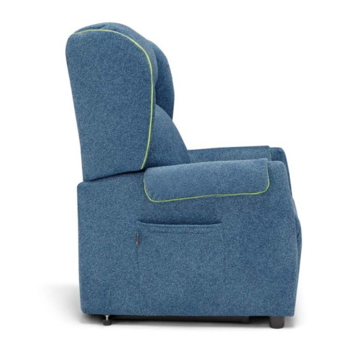 JOY - Poltrona relax, colore (Rich 2121), 70x82xh109 cm. Lift-Relax a 2 motori con funzione alzapersona (metti in piedi), roller system, doppia tavoletta prolunga piedi e Bordino Decò in tessuto (Boing 08). Portata 130 kg.
