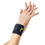 Polsiera Elastica Regolabile - Taglia S=BABY (10-14 cm) - Colore blu: Doppia chiusura a velcro brevettata Pavis, ambidestro, completamente apribile, facile da indossare e regolare, traspirante, 100% cotone sulla pelle.