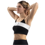 Fascia Seno Post-Mastoplastica Additiva - Taglia XXXL (110-118 cm) - Colore bianco: Posizionatore di protesi, esercita una pressione costante verso il basso per la corretta degenza post-operatoria, chiusura a velcro regolabile sopra il seno.