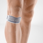 GenuPoint Bauerfeind Taglia 3 (circonferenza 35 - 44 cm) - Colore Titan: sollievo mirato del tendine rotuleo tramite pelotta viscoelastica con punti di pressione e cinghia di compressione regolabile, per tendinopatia e ginocchio del saltatore.