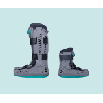 b:joynz Air Walker Lungo Taglia S (scarpa UE 36-39) - Colore grigio: immobilizzazione di piede e caviglia per distorsioni gravi e fratture stabili, camera d'aria regolabile con pompa integrata, suola antiscivolo, protezione dita regolabile.