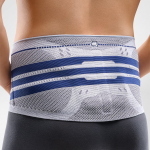 LumboTrain Bauerfeind taglio dritto - Taglia 1 (universale) - Colore Titan: fascia lombare elastica per attivazione, scarico e stabilizzazione del rachide lombare.