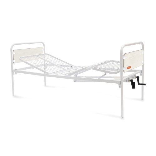 Letto degenza manuale 2 manovelle 3 snodi - senza ruote, 3 snodi, portata max 135 kg.