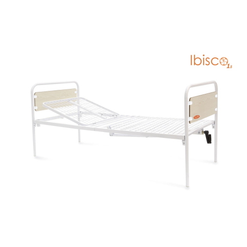 Letto degenza manuale larghezza 90 cm, 1 manovella 1 snodo - smontabile, 1 snodi, portata max 135 kg.
