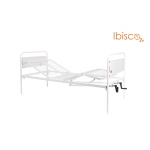 Letto degenza manuale regolabile in altezza, larghezza 90 cm, 2 manovelle 2 snodi, 2 snodi, portata max 135 kg.