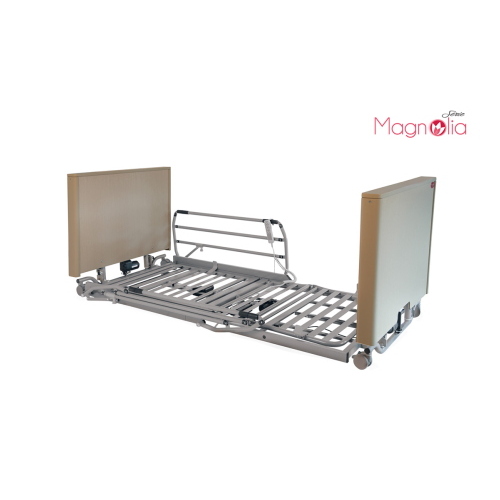 Letto degenza elettrico in legno Ultralow - Magnolia, portata max 145 kg.