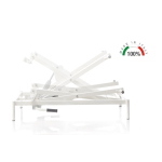 Base sollevaletto a movimento idraulico, altezza da terra regolabile da 40 a 80 cm, compatibile con letti degenza serie MI100/MI110/MI120/MI130.