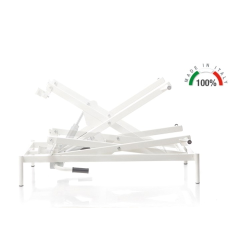 Base sollevaletto a movimento idraulico, altezza da terra regolabile da 40 a 80 cm, compatibile con letti degenza serie MI100/MI110/MI120/MI130.