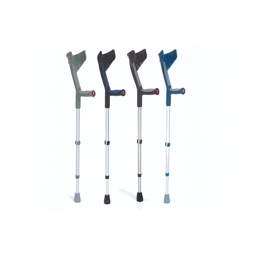 Stampelle avambraccio con impugnatura anatomica morbida - Brio, colore Blu, portata max 136 kg.