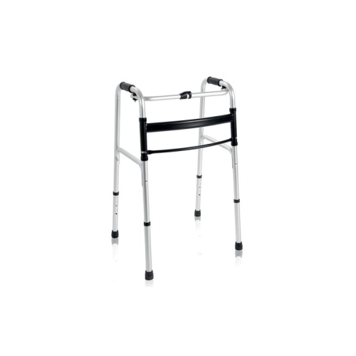 Deambulatore pieghevole a 4 puntali, alluminio anodizzato, taglia L. Portata max 130 kg.
