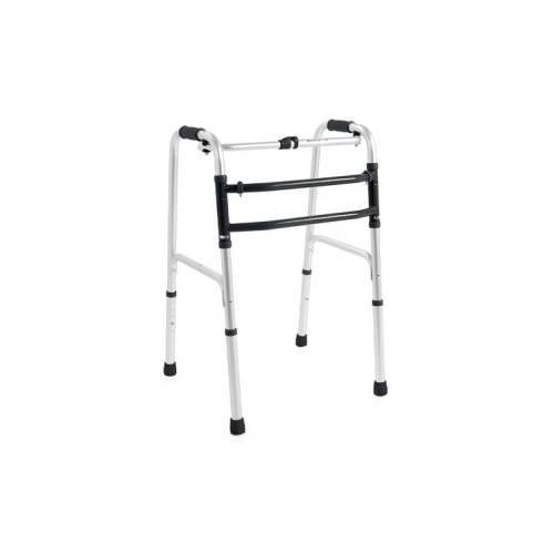 Deambulatore pieghevole doppia funzione fisso/oscillante, alluminio anodizzato, taglia M. Portata max 130 kg.