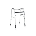 Deambulatore pieghevole ruote anteriori fisse Ø7,6 cm, alluminio anodizzato, taglia M. Portata max 130 kg.