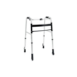 Deambulatore pieghevole sistema autobloccante Ø7,6 cm, alluminio anodizzato. Portata max 130 kg.