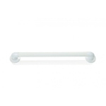 Impugnatura di sicurezza per bagno in PVC, lunghezza 60 cm, Ø 3,6 cm, superficie rigata antiscivolo. Montaggio a parete orizzontale o verticale.