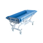 Barella doccia pediatrica NEFTI, elevazione idraulica 65-91 cm, piano inclinabile 0-5 gradi. Portata max 180 kg. 100% Made in Italy.