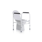 Sostegno per WC in acciaio verniciato, regolabile in altezza e larghezza, Serie Onda. Portata max 136 kg.