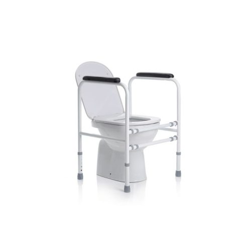 Sostegno per WC in acciaio verniciato, regolabile in altezza e larghezza, Serie Onda. Portata max 136 kg.