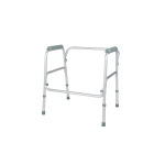 Sostegno per WC in alluminio, regolabile in altezza, smontabile, universale. Portata max 100 kg.