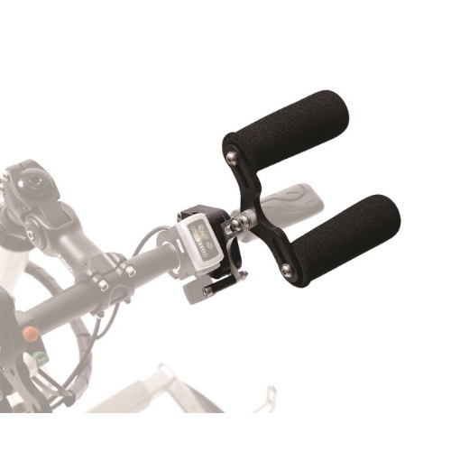 Impugnatura acceleratore tetra; impugnatura maggiorata per la leva acceleratore, pensata per persone con presa ridotta (tetraplegia) per propulsore Tiboda.