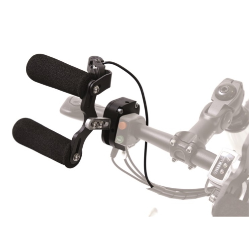 Impugnatura freno tetra; impugnatura maggiorata per la leva del freno, pensata per persone con presa ridotta (tetraplegia) per propulsore Tiboda.