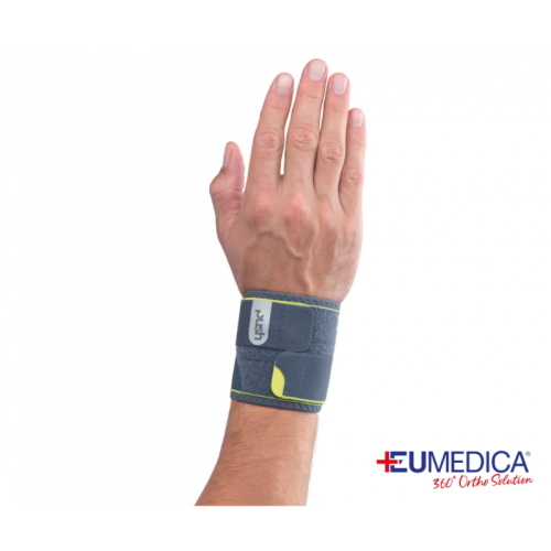 Polsino Push Sports Eumedica - Destro - misura unica: supporto leggero del polso per l'attività sportiva.