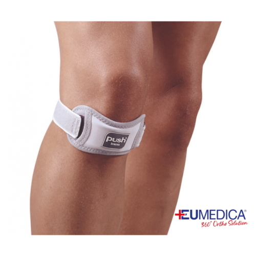 Supporto Rotuleo Push Med Eumedica - Misura unica: sostiene la rotula stimolando la propriocezione. Indicato per sindrome femoro-rotulea, tendinite rotulea, Osgood-Schlatter.