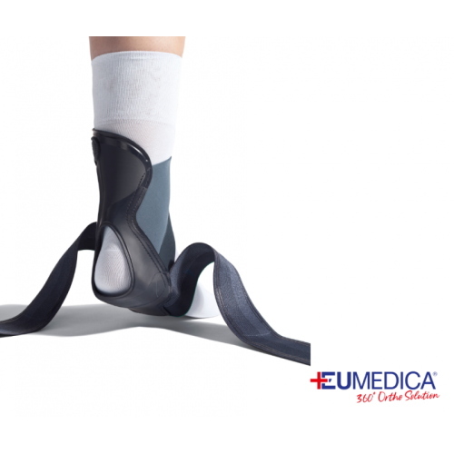Cavigliera PUSH Med Aequi Flex Eumedica - Destra - Misura 1: sistema Flex-protector per la stabilità in fase acuta. Indicata per distorsione laterale acuta, instabilità moderata-grave.