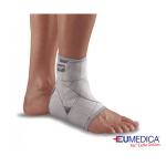 Cavigliera PUSH Med Eumedica - Destra - Misura 1: rinforzi laterali a staffa, bloccaggio tallone integrato. Indicata per lesioni acute legamenti, instabilità moderata, fratture stabili.