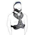 CTO Tenortho: Stabilizzatore cervico-dorsale. Struttura bivalva rigida in polipropilene ed alluminio. Imbottiture atossiche e ipoallergeniche. Cinturino craniale. Chiusure laterali a velcro e fibbie. Radiotrasparente.