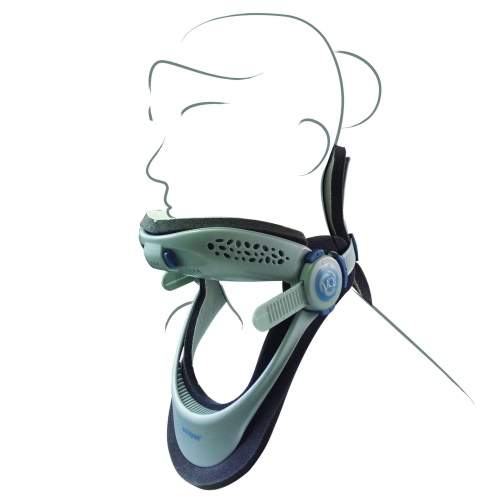 Eclipse Tenortho: Ortesi cervicale universale. Struttura rigida in materiale polimerico leggerissimo. Rivestimento in soft foam in grado di ridurre al minimo la pressione e aumentare il comfort del paziente. Regolazione semplice e precisa, traspirante.