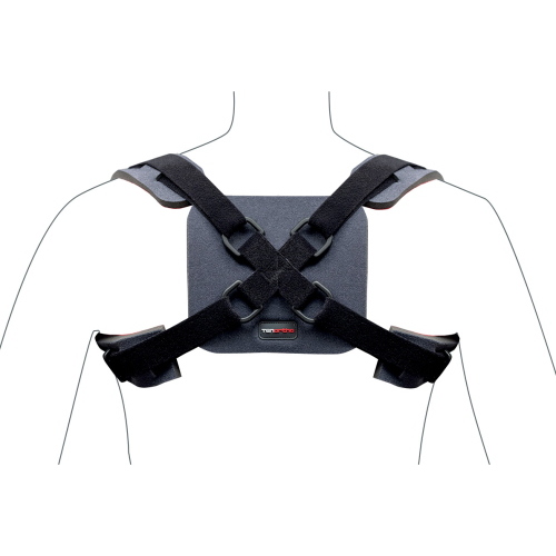 OTTO Tenortho: Immobilizzatore di clavicola. Tessuto traspirante imbottito in cotone. Chiusura a velcro posteriore. Imbottitura in gommaschiuma. Tessuto C6Tex elastico 100% traspirante.