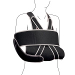 NOLUX III Tenortho: Immobilizzatore di spalla. Tiranti regolabili in lunghezza mediante Velcro®. Sacca in tessuto accoppiato per fissaggio tiranti ed una maggiore stabilità dell’articolazione. Fascia per stabilizzazione finale con chiusura a Velcro®.