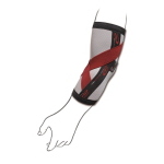 ELBOW Tenortho - Taglia XXL (>29 cm): Gomitiera elastica con fibra di carbonio e taping integrato. Antistatico (la fibra di carbonio assorbe e disperde le cariche elettriche). Traspirante e termoregolatore. Batteriostatico e ipoallergenico.