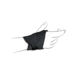 EASY Tenortho: Polsiera semplice in fibra di carbonio velcrabile. Tessuto in C6Tex. Anello presa pollice. Chiusura a velcro. Indicato per distorsioni, instabilità articolare.