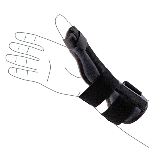 RHIZOTEN III Tenortho - Ambidestro: Tutore steccato per pollice, tunnel carpale, 4° – 5° dito/ metacarpo. Tutore steccato per pollice, tunnel carpale e 4°-5° dito con una struttura in tessuto C6TEX traspirante, stecca in alluminio modellabile.
