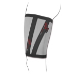 THIGH Tenortho - Taglia XS (circonferenza coscia: 43/46 cm): Cosciale elastico con fibra di carbonio e taping integrato. Antistatico (la fibra di carbonio assorbe e disperde le cariche elettriche). Traspirante e termoregolatore.