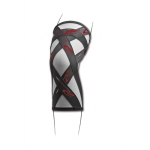 KNEE Tenortho - Taglia XS (circonferenza ginocchio: 30/33 cm): Ginocchiera elastica con fibra di carbonio e taping integrato. Antistatico (la fibra di carbonio assorbe e disperde le cariche elettriche). Traspirante e termoregolatore.