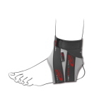 ANKLE Tenortho - Taglia XS (circonferenza caviglia: <15 cm): Cavigliera elastica con fibra di carbonio e taping integrato. Antistatico (la fibra di carbonio assorbe e disperde le cariche elettriche). Traspirante e termoregolatore.