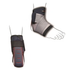 STIGE Tenortho - Taglia XS (circonferenza caviglia: <15 cm): Cavigliera elastica in fibra di carbonio con tirante posteriore. Tessuto con fibra di carbonio "C6Tex", elastico e 100% traspirante.